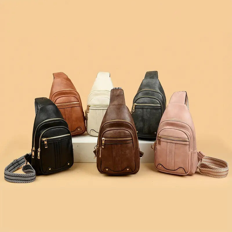 Sling Bag Crossbody Bags For Women, Fanny Packs For Women Chest Bag For Work Shopping Pack Crossbody Purse , Brown, Small, Sling Bag.