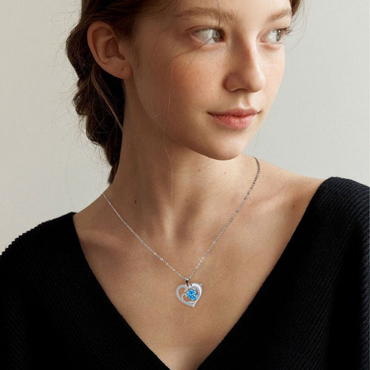 Cool Dolphin Heart Romantic Necklace For Women.