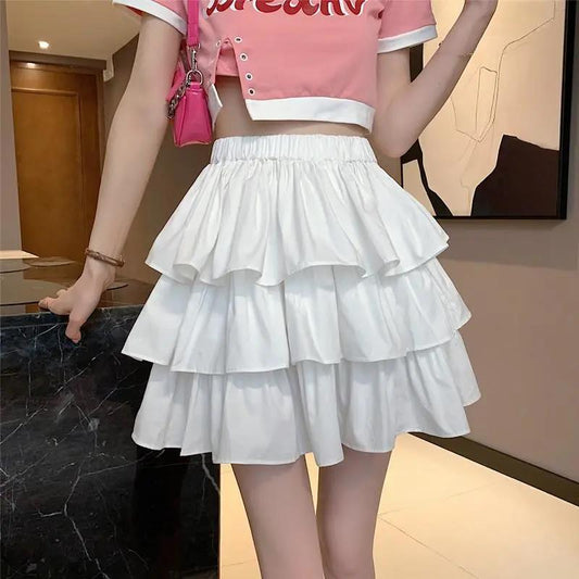 Large Size Cake Skirt Summer Fluffy Frills