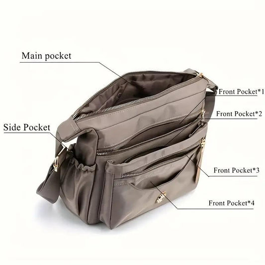 Crossbody Bags For Women Multi-Pockets Shoulder Bag Purses Waterproof Travel.