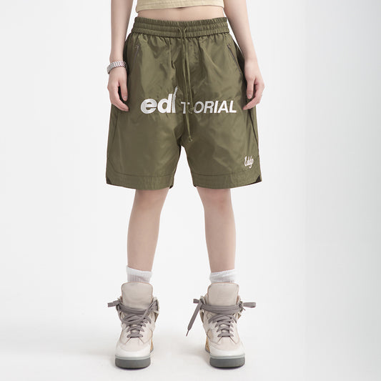 Embroidered Letters Basketball Shorts Men