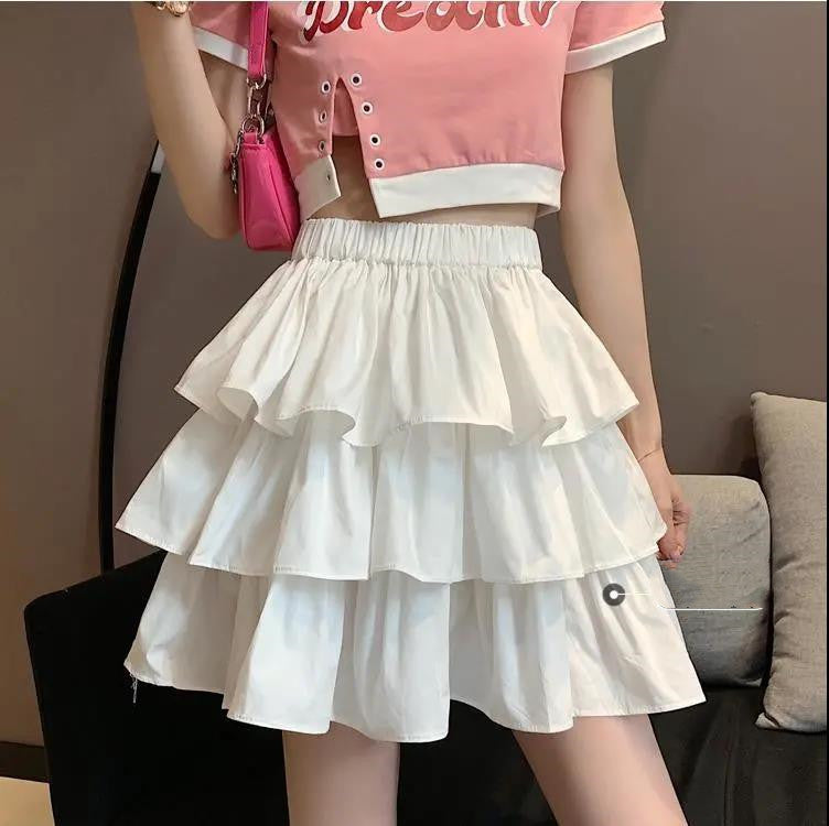 Large Size Cake Skirt Summer Fluffy Frills