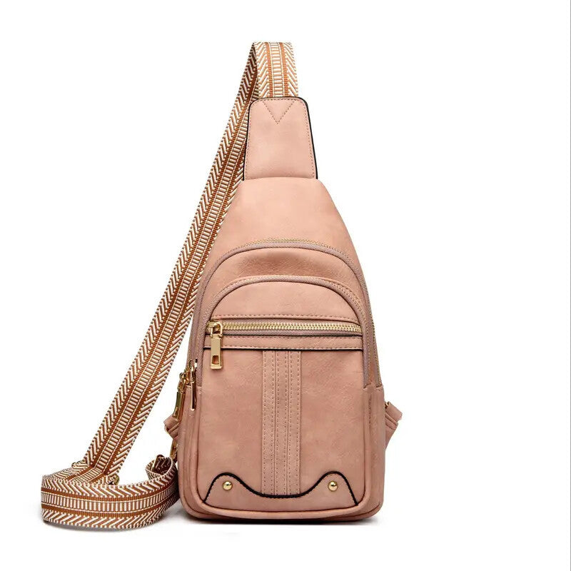 Sling Bag Crossbody Bags For Women, Fanny Packs For Women Chest Bag For Work Shopping Pack Crossbody Purse , Brown, Small, Sling Bag.